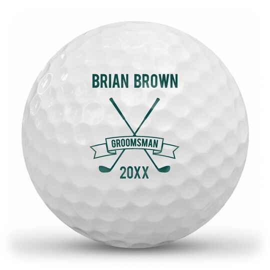 Groomsman Banner Golf Balls
